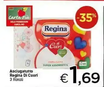 Crai Regina Regina Asciugatutto Di Cuori 3 Rotoli offerta