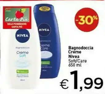 Crai Nivea Nivea Bagnodoccia Creme Soft / Care offerta