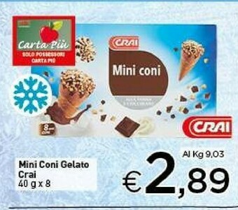 Crai Crai Mini Coni Gelato offerta