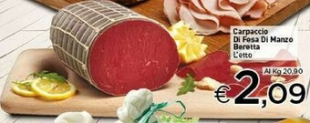 Crai Beretta Carpaccio Di Fesa Di Manzo offerta