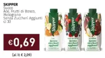 Prezzemolo e Vitale Skipper Succo Ace, Frutti di Bosco, Melograno Senza Zuccheri Aggiunti 33 cl offerta