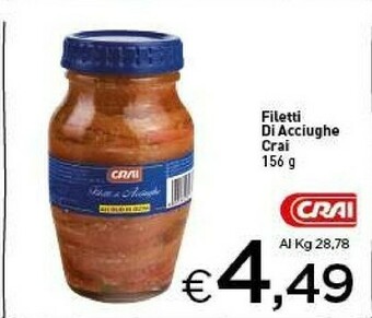 Crai Crai Filetti Di Acciughe offerta