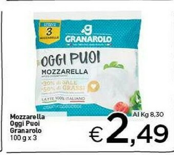 Crai Granarolo Oggi Puoi Mozzarella 300 G(ml) offerta