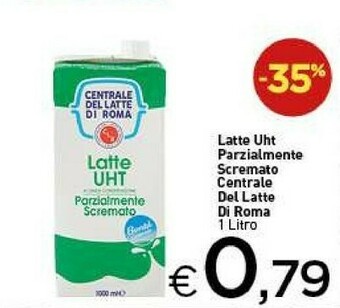 Crai Centrale del latte di roma Latte Parzialmente Scremato 1000 G(ml) offerta