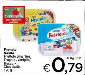 Nestlè Fruttolo Yogurt Alla Fragola & Smarties 120 G(ml)