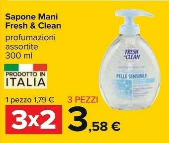 Carrefour Fresh & Clean Sapone liquido offerta