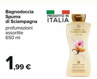 Carrefour Spuma di Sciampagna Bagnoschiuma offerta