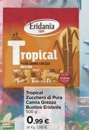 Carrefour Eridania Zucchero di canna offerta