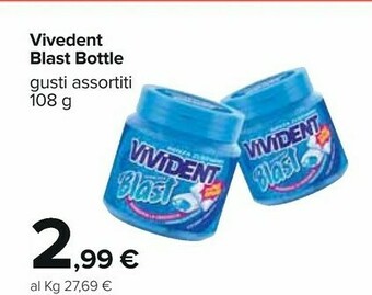 Carrefour Vivident Blast Bottle Fresh 108 G offerta