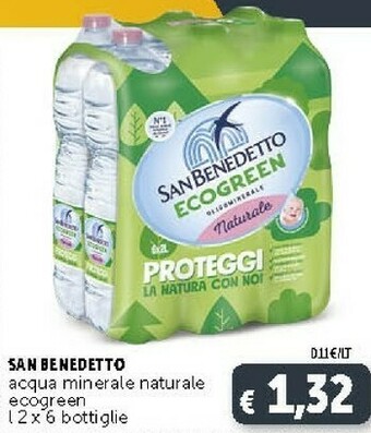Deco Supermercati San Benedetto Acqua Minerale Naturale offerta