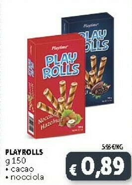 Deco Supermercati Playtime Play Rolls Cacao 150 G(ml) offerta