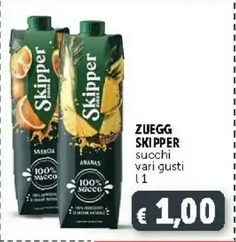 Deco Supermercati Zuegg Skipper Ananas 100% Succo 1000 G(ml) offerta