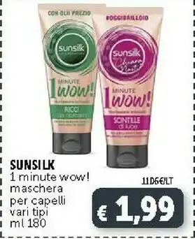 Deco Supermercati Sunsilk 1 Minute Wow Maschera Per Capelli offerta