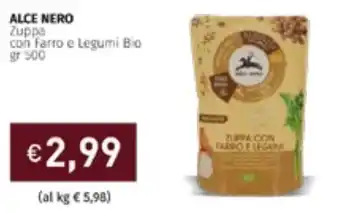 Prezzemolo e Vitale Alce Nero Zuppa con farro e legumi Bio 500 gr offerta