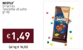 Prezzemolo e Vitale Nestlé Smarties Tavoletta al Latte 90 gr offerta