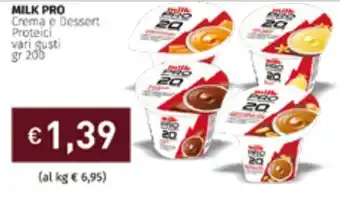 Prezzemolo e Vitale Milk Pro Crema e Dessert Proteici 200 gr offerta