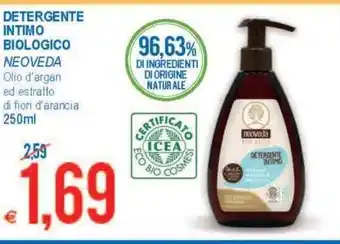 MD Discount Detergente Intimo Biologico Neoveda Olio d' argan ed estratto di fiori d' arancia 250 ml offerta