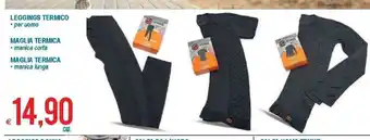 MD Discount Leggings Termico Maglia Termica Maglia Termica offerta