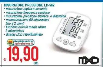 MD Discount MXD Misuratore Pressione LD -562 offerta