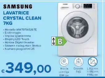 MD Discount Samsung Lavatrice Crystal Clean 7 Kg offerta