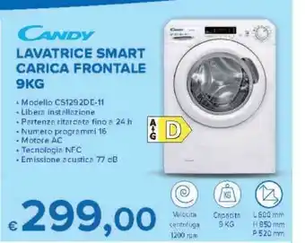 MD Discount Candy Lavatrice Smart Carica Frontale 9 Kg offerta