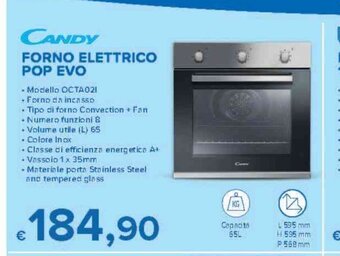 MD Discount Candy Forno Elettrico Pop Evo offerta