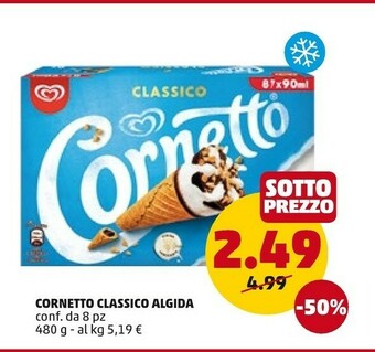 PENNY Algida Cornetto Classico Formato Speciale 480 G(ml) offerta