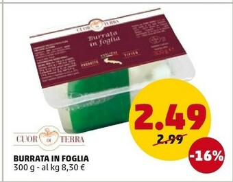 PENNY Cuor Di Terra Burrata In Foglia offerta