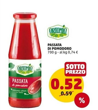 PENNY Ortomio Passata Di Pmodoro offerta