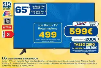 Euronics LG Led Smart 65UQ70006 65" offerta