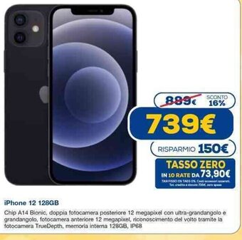 Euronics iPhone 12 128GB offerta