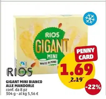 PENNY Rios Gigant Mini Bianco Alle Mandorle offerta