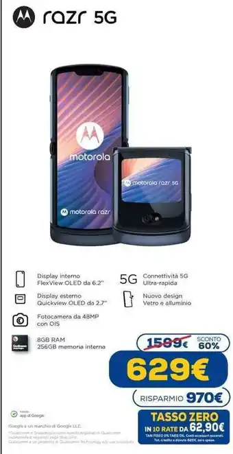Euronics Motorola Razr 5 G motorola offerta