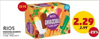 PENNY Rios Ghiaccioli Assortiti offerta