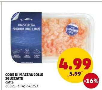 Code Di Mazzancolle Sgusciate Cotte
