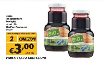 Pam Bio Pam Panorama Succo Da Agricoltura Biologica offerta
