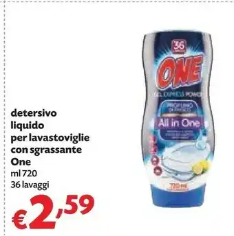 Pam One Detersivo Liquido Per Lavastoviglie Con Sgrassante offerta