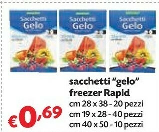 Pam Rapid Sacchetti Gelo Freezer offerta