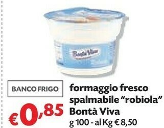 Pam Bonta Viva Formaggio Fresco Spalmabile Robiola offerta