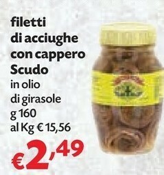 Pam Marca Scudo Filetti Di Acciughe Con Cappero offerta