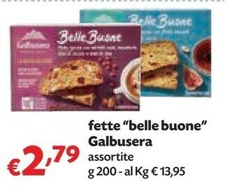 Pam Galbusera Belle Buone Fette Spesse Al Muesli Con Avena, Frutta, Noci Pecan E Semi 200 G(ml) offerta