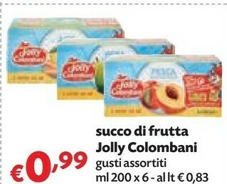 Pam Jolly colombani Succhi Di Frutta offerta