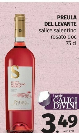 Pam Preula Del Levante Salice Salentino Rosato DOC offerta