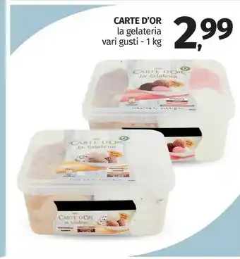 Pam Algida Carte D'Or La Gelateria Stracciatella Gianduia Caffè 1000 G(ml) offerta