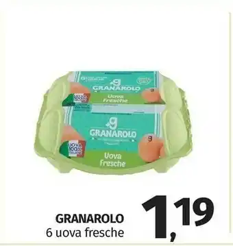 Pam Granarolo 6 Uova Fresche Da Allevamento A Terra offerta