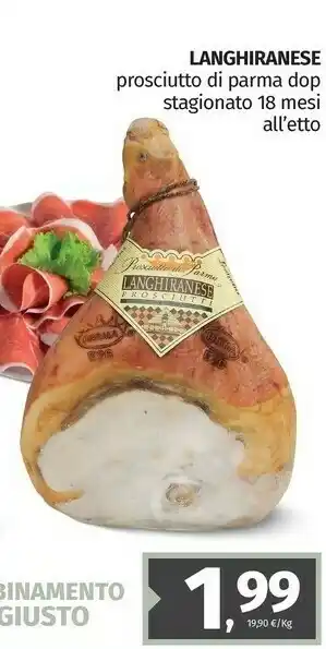 Pam Langhiranese Prosciutto Di Parma DOP Stagionato 18 Mesi offerta
