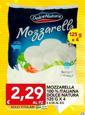 TuoDi Dolce natura Mozzarella 100 % Italiana offerta