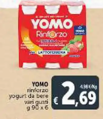 Deco Market Yomo Rinforzo Yogurt da Bere Vari Gusti g 90 x 6 offerta