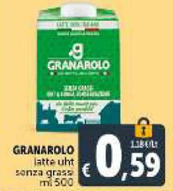 Deco Market Granarolo Latte UHT Senza Grassi ml 500 offerta