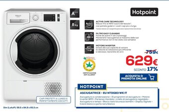 Euronics Hotpoint Asciugatrice - EU NTDG83 WK IT offerta